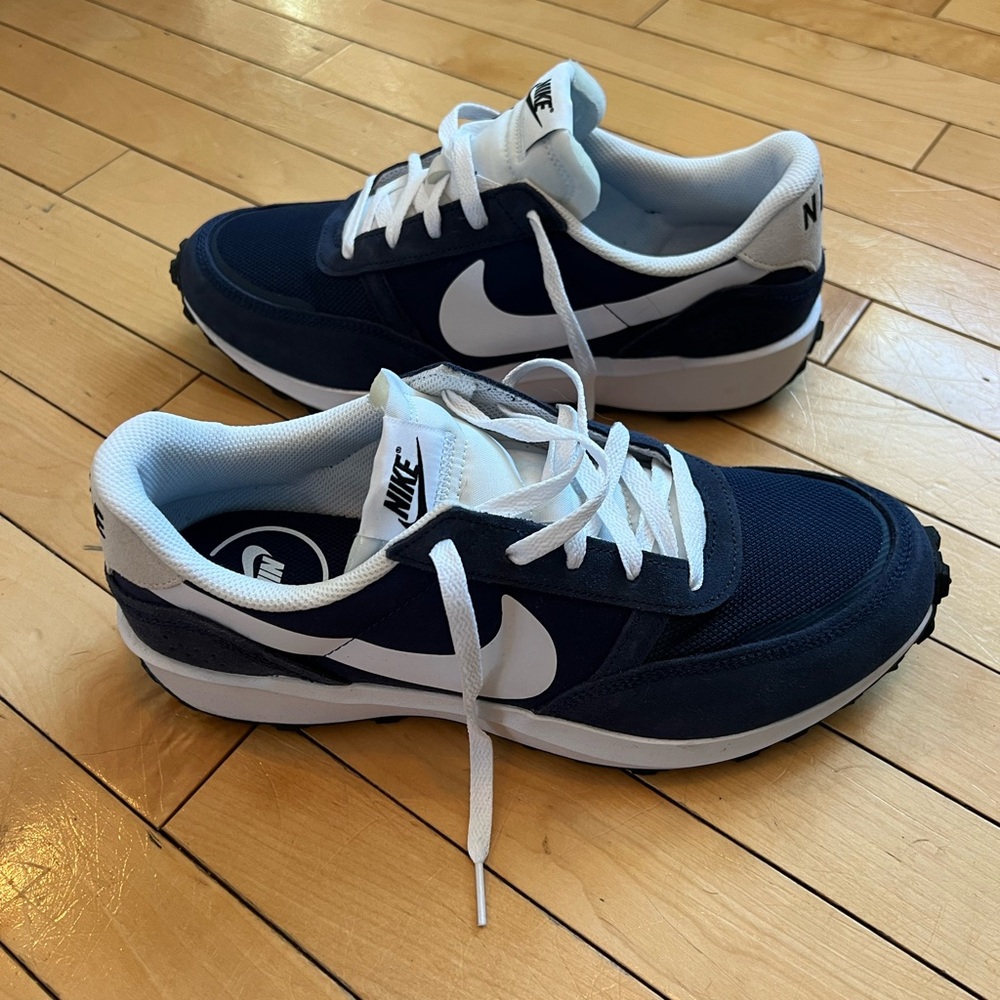 Nike Men's Dark Blue and White Sneakers, New without box or tags; Never Worn